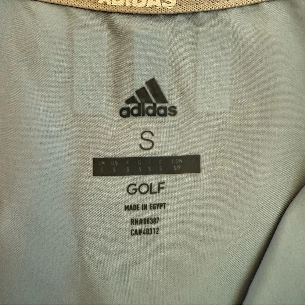 Adidas Golf Women’s Small Lightweight Blue Zip Front Athletic Jacket